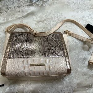 Brahmin Snakeskin and Croc Embossed Crossbody Bag